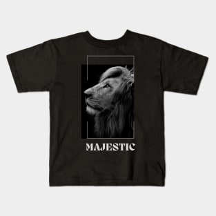 Lionhearted Majesty: Majestic Lion Kids T-Shirt